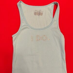 New without tag women’s Victoria Secrets I Do blue tank top
